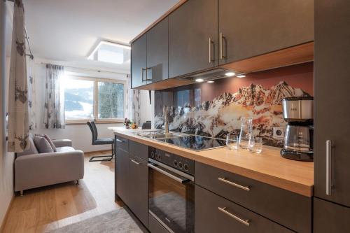 ห้องครัว, otto steiner appartements pension ellmau & wilder kaiser in เอลล์เมา
