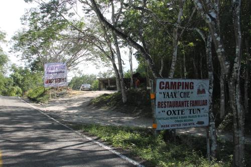 Exterior view of Campamento Yaax Che en Calakmul