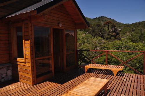 Balkons/terase, Parajes del lejano sur Cabaña El Patacón (Parajes del lejano sur Cabana El Patacon) in Villa Pehuenia