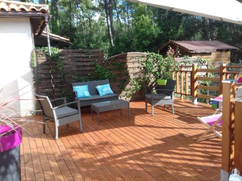 Maison du Huchet entre Océan - Forêt, vue Golf gîte à louer Moliets-et-Maa