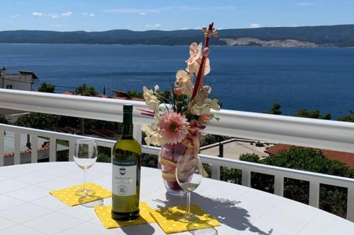 Kilátás, Apartment 1 with pool and amazing sea view in Lokva Rogoznica