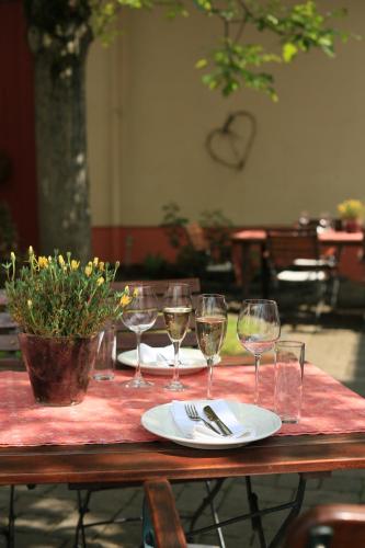 Kilátás, Hotel Weingewolbe in Gundersheim