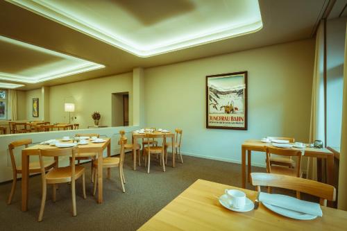 Restaurante, Hotel Alpenruhe - Vintage Design Hotel in Wengen