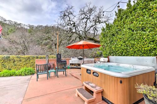 Wine Country Retreat at Private Creekside House!