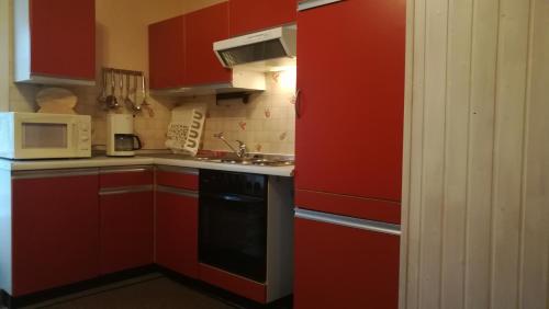 Køkken, Ferienhof Welsch Wohnung 2 in Grossefehn