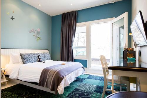 1 double bed