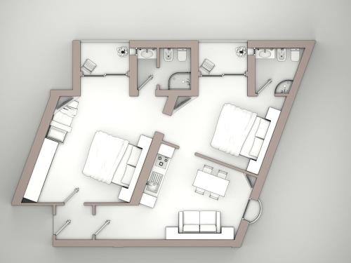 2 bedrooms, 4 beds