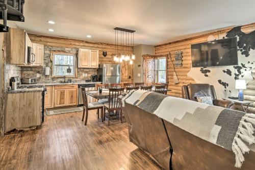 Stylish Creekside Cabin with Fire Pit Near Wineries in Pittsville, USA
