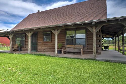 On Farm Rustic Carmine Log Cabin with Porch!