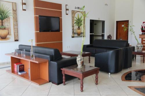Koplietošanas atpūtas telpa ar TV, Vale do Sol Pousada Hotel in São José Do Rio Pardo