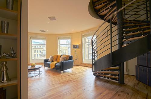 Penthouse Apartment with Spiral Staircase