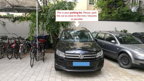Studio u Parkplatz, zentrale Ruhelage neben Grunoase