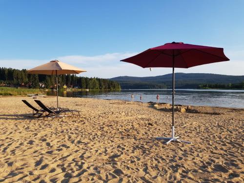 Beach, Fontana Lipno in Frymburk