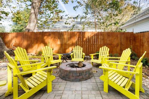 . Vibrant, Colorful Condo Building with Backyard Firepit and Games