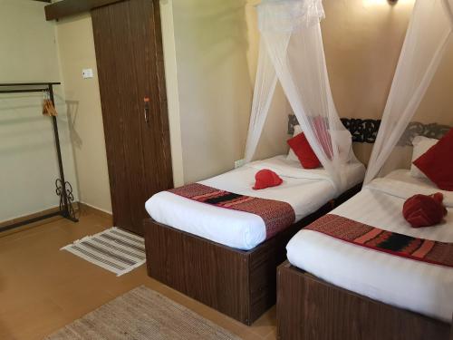 2 twin beds
