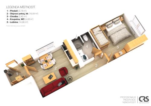 1 king bed, 1 twin bed, 1 sofa bed