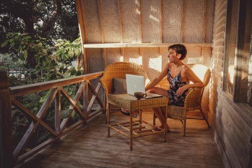 Flowers and Fire Yoga Garden Gili Air