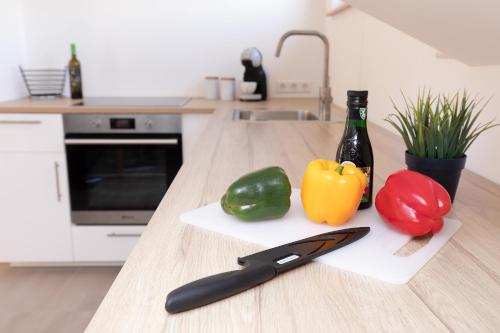 Konyha, Ferienwohnung *Am Bronnwiesle* in Gunzburg Városközpont