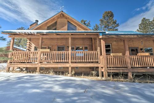 Log Cabin with Mountain Views about 30 Mi to Pikes Peak!