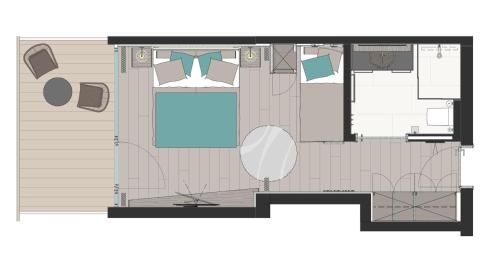 Room, family, mountain view