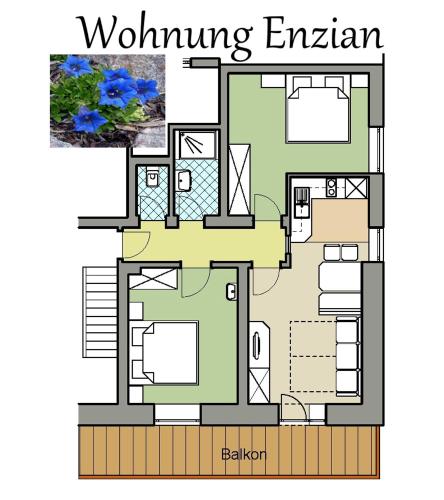 Two-Bedroom Apartment with Balcony