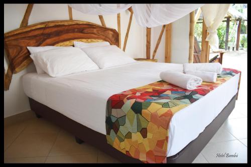 Letto, Hotel Bambú (Hotel Bambu) in Canoa