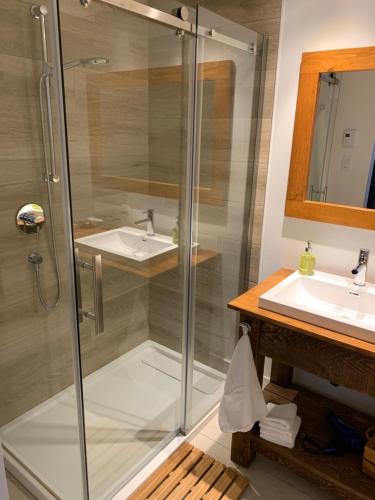 浴室, Hébergement Les Passionnés (Hebergement Les Passionnes) in 瓦爾達維德