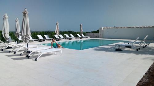 Swimming pool, Ulivo Apartment in Lamie di Olimpia
