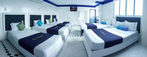 5 twin beds