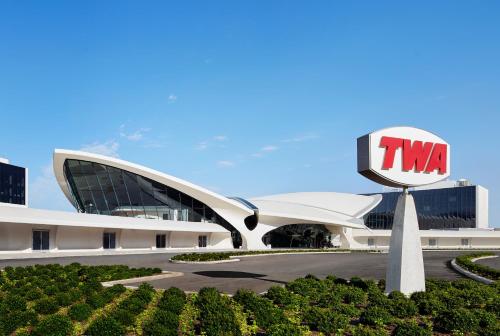 Exterior view, TWA Hotel at JFK Airport in John F. Kennedy International Airport