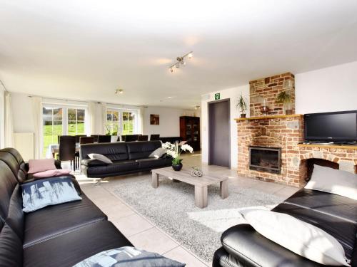  Detached natural stone house with sunny garden and terrace modern interior in Trou de Bra