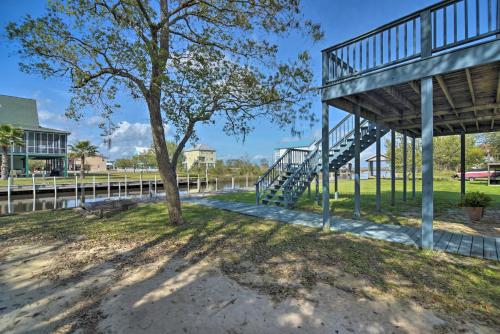 Fish at Canalfront Bay St Louis Home - Dock and Deck