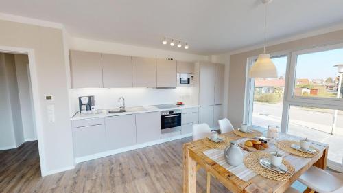 廚房, Beach'n'Sea Wohnung 4 in 格羅米茨鎮中心