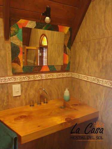 샤워실, La casa de Hostal del Sol in 라레아 이 엠팔메 그라네로스