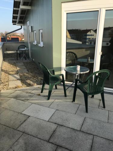 Erkély/terasz, Pension Schweizer in Laupheim