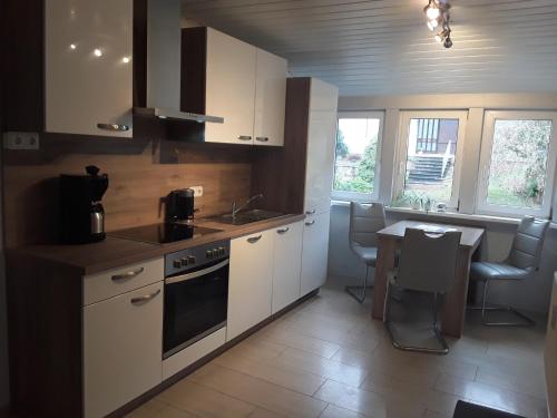 廚房, Ferienwohnung Bieniussa in 格明登