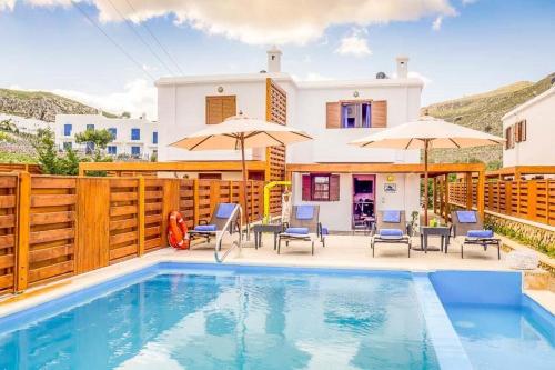  Lindos Villa Sleeps 4 Pool Air Con WiFi in 851 07 Lindos