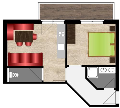 Apartment with Balcony