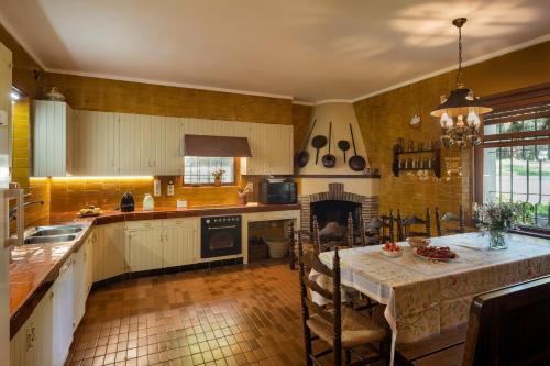 Konyha, Ca la Celia casa con Spa, piscina y BBQ in Massanet de Cabrenys