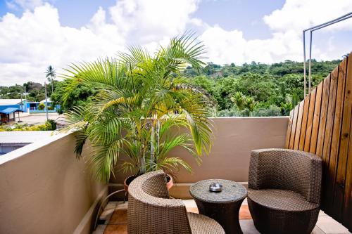 balkon/terras, The Espiritu Hotel in Luganville