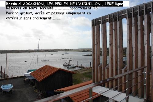 B&B Arcachon - ARCACHON T3 WIFI Les Perles de l Aiguillon Vue Bassin 1ère Ligne 4 à 6 Personnes - Bed and Breakfast Arcachon