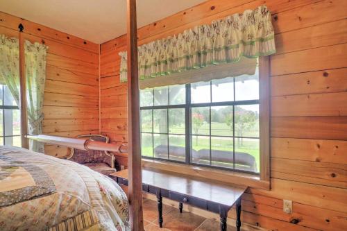 Rustic Carmine Log Cabin with Covered Porch on Farm! - main image