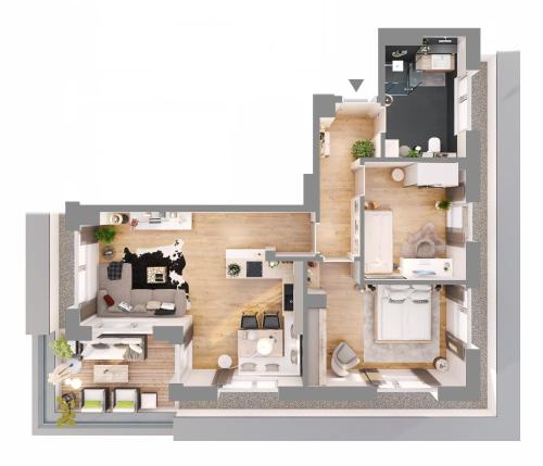 Apartment BergRoof 315m von Bahnhofstraße entfernt