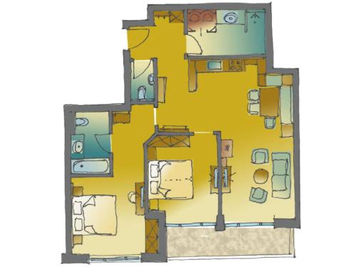 Two-Bedroom Apartment with Balcony