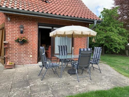 Balkons/terase, Ferienwohnung Duensing in Grethem