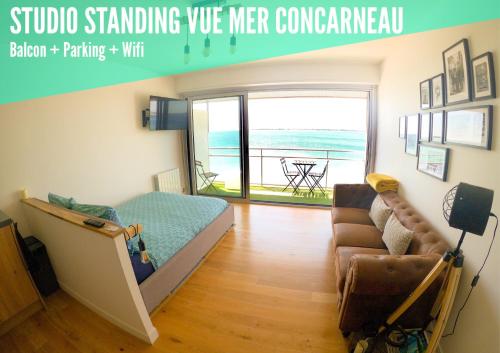 B&B Concarneau - L IROIZH CONCARNEAU Studio Standing Vue Mer wifi parking - Bed and Breakfast Concarneau