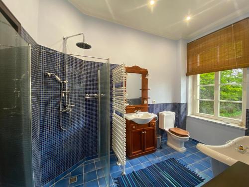 ห้องน้ำ, Exklusive Ferienwohnungen im Gutshaus Viezen in ไฮลิเกนดามม์