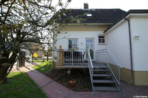 陽台/露台, Ferienhaus Am Leuchtturm in 格呂嫩代