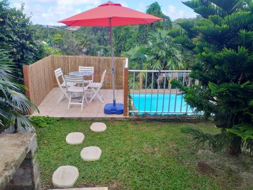 Bungalow d'une chambre avec piscine partagee jardin clos et wifi a Le Gosier a 2 km de la plage - Location saisonnière - Le Gosier