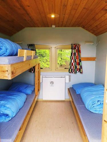 1 twin bed, 1 bunk bed